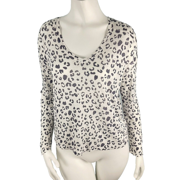 Rails Women's "Sami" Linen Knit Long Sleeve V-neck Casual Shirt Top Size Small - Picture 1 of 13